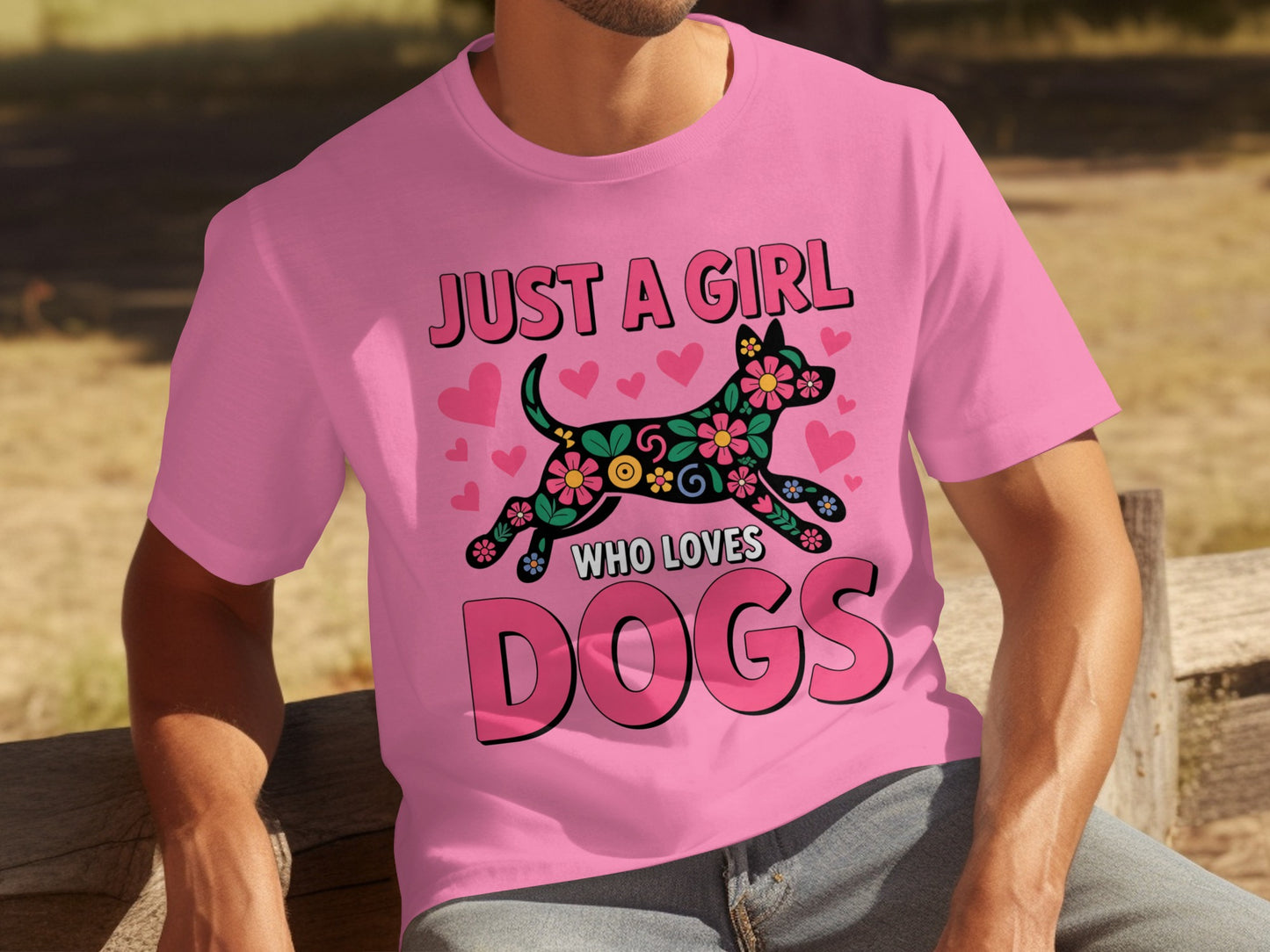 Just A Girl Who Loves Dogs Graphic T-Shirt