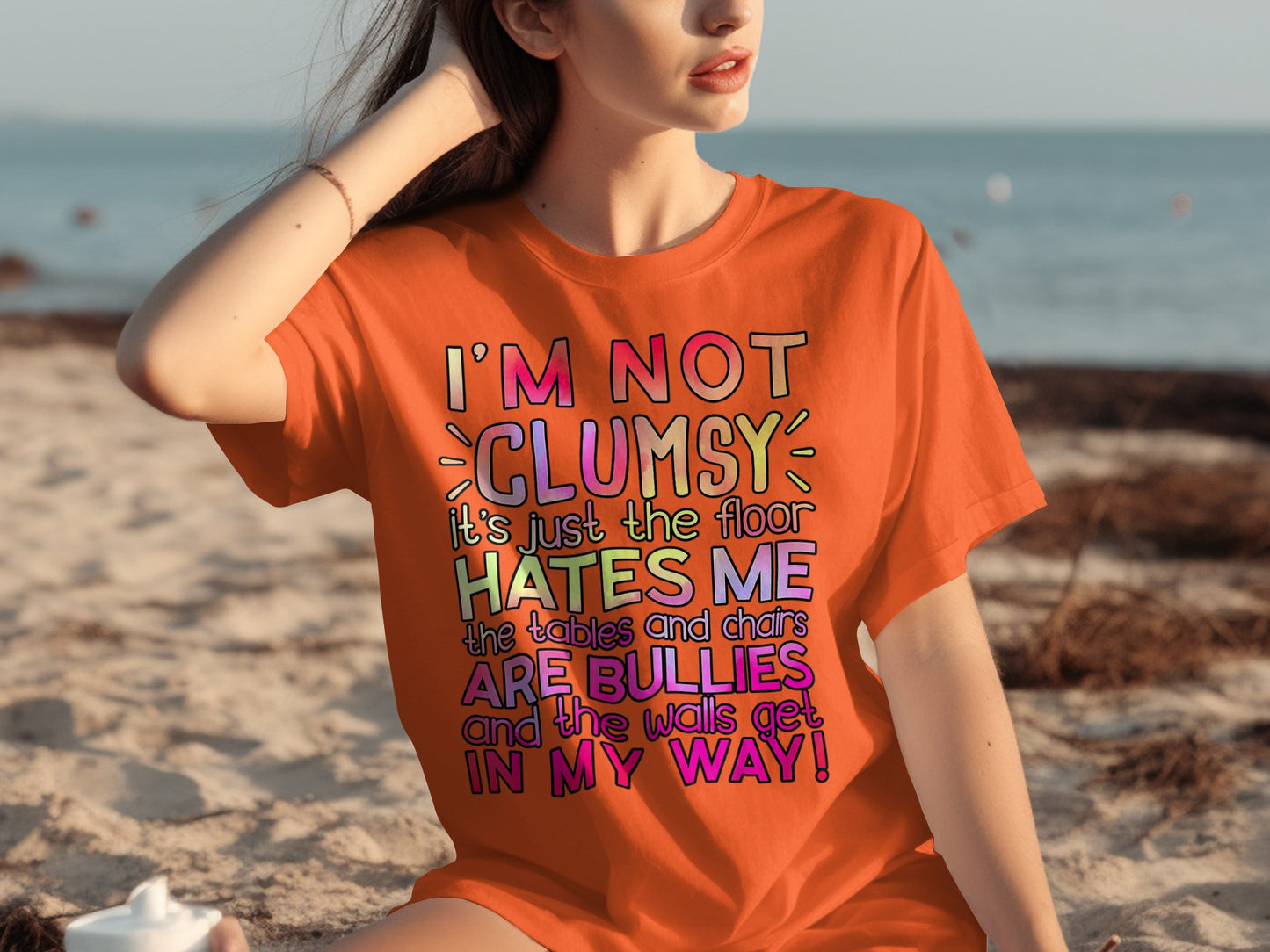 I'm Not Clumsy Floor Hates Me with Bullies Funny Shirt