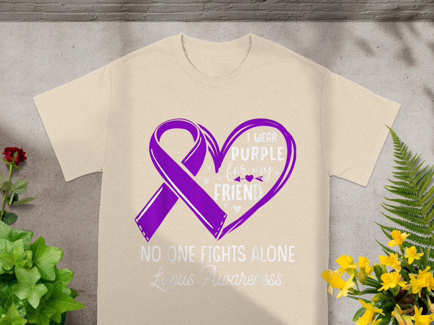 I Wear Purple For My Friend Lupus Awareness Shirt