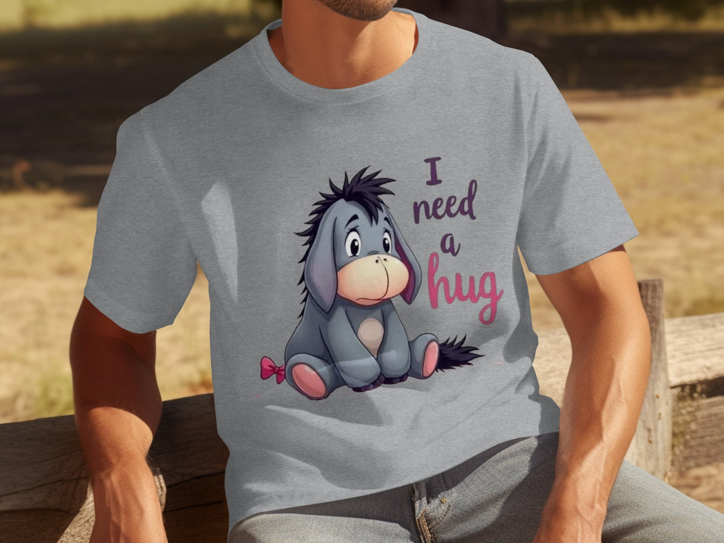 I Need A Hug Eeyore Graphic T-Shirt