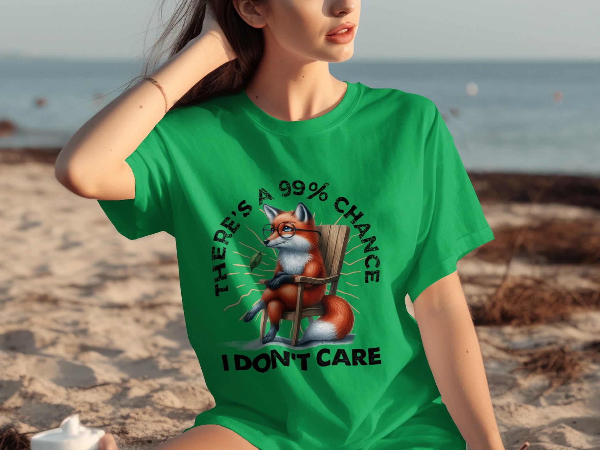 There's a 99% Chance I Don't Care Fox T-Shirt