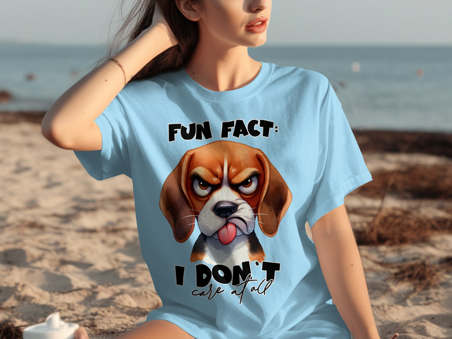 Fun Fact I Don't Care At All Funny Dog T-Shirt