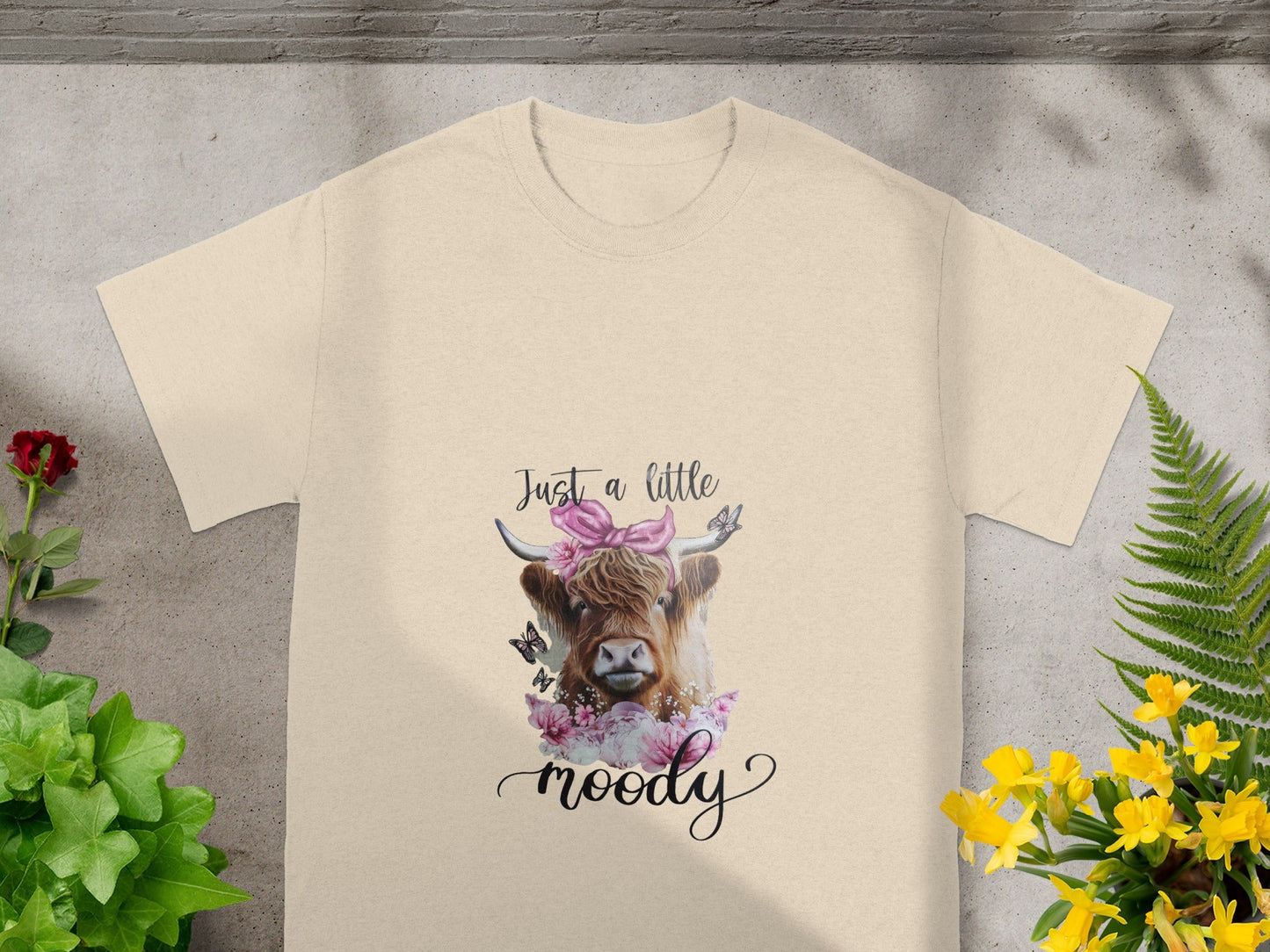 Just a Little Moody Highland Cow T-shirt