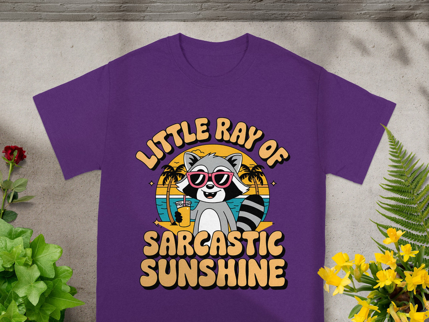 Little Ray of Sarcastic Sunshine Raccoon Tee