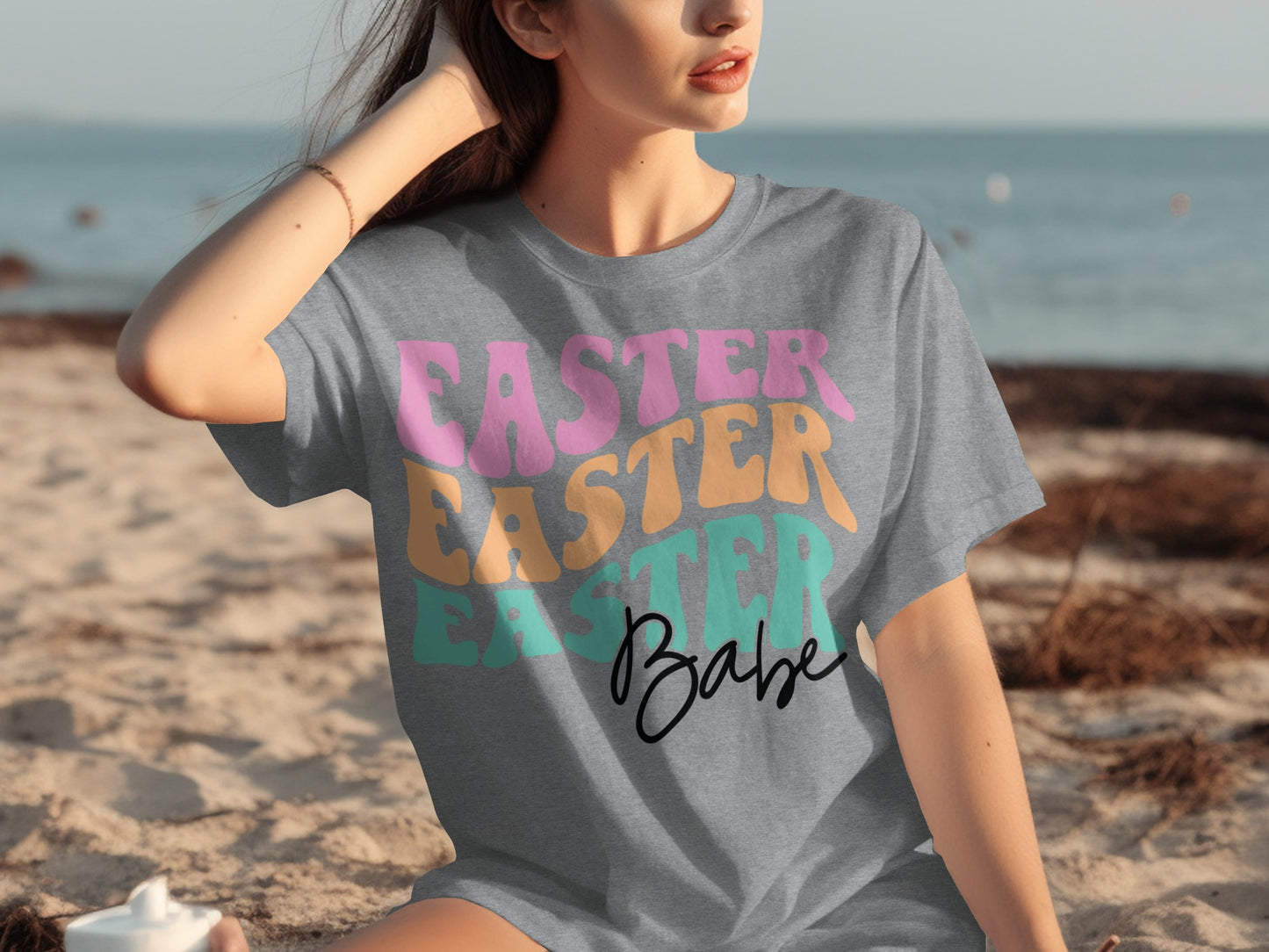 Colorful Easter Babe Shirt with Retro Design