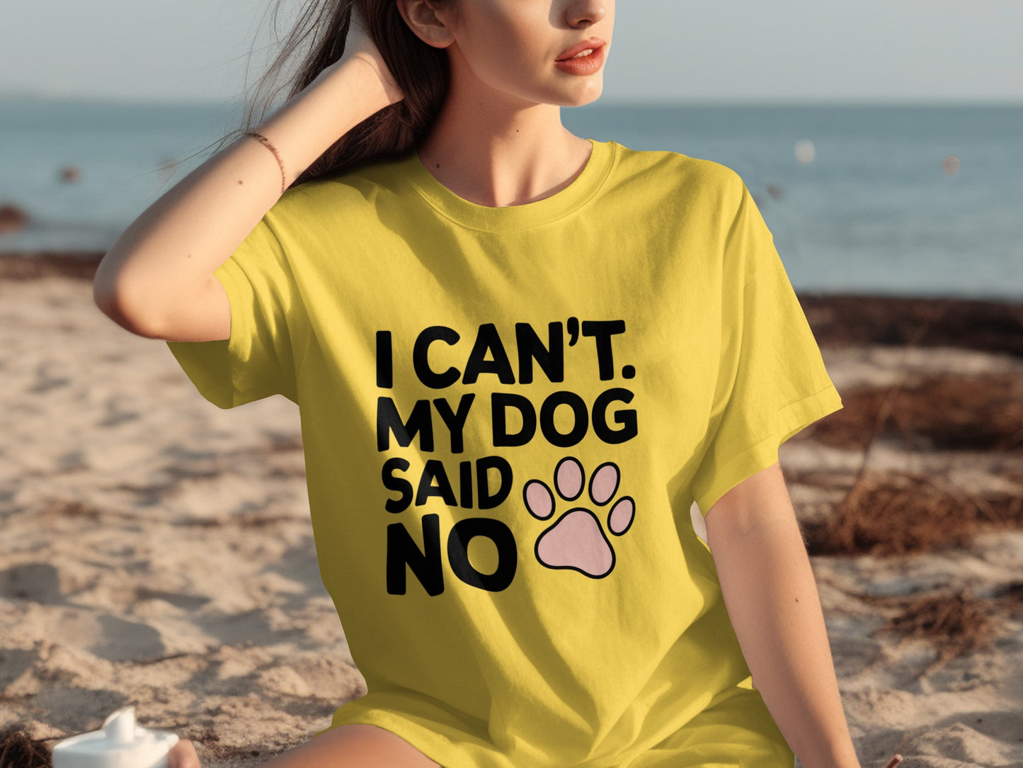 I Can't My Dog Said No T-Shirt casual beachwear