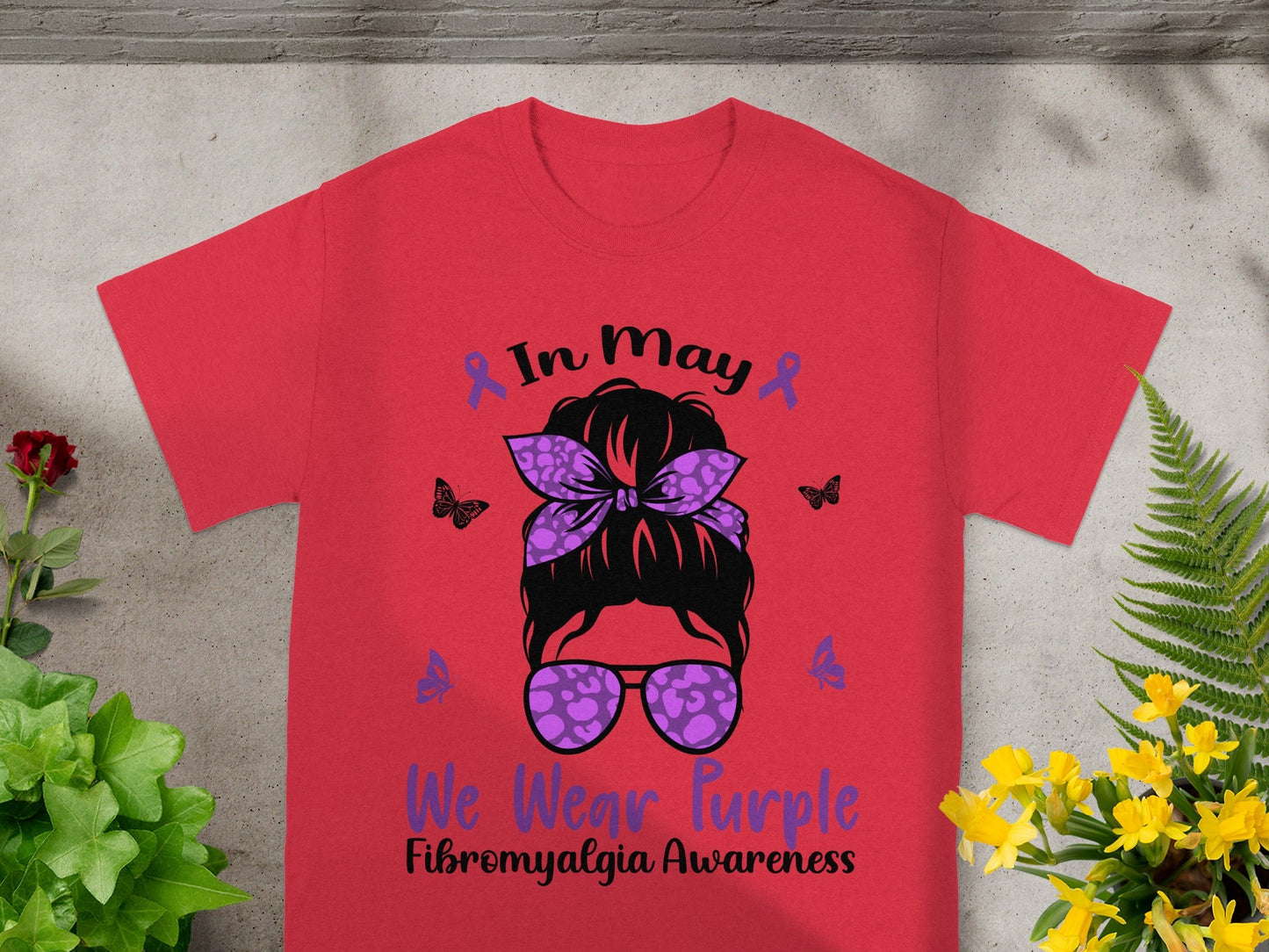 In May We Wear Purple Fibromyalgia Awareness T-Shirt