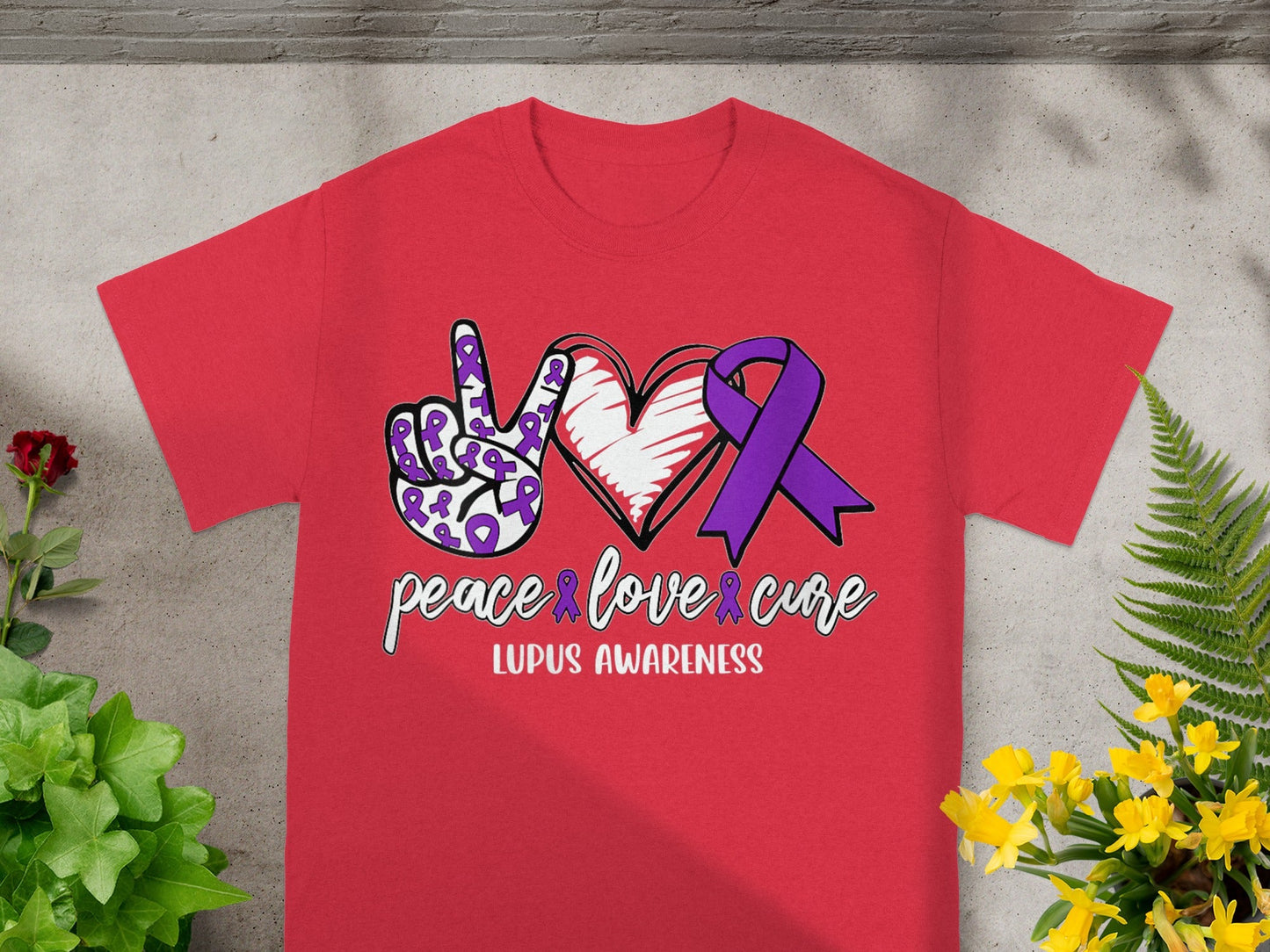 Peace Love Cure Lupus Awareness T-shirt