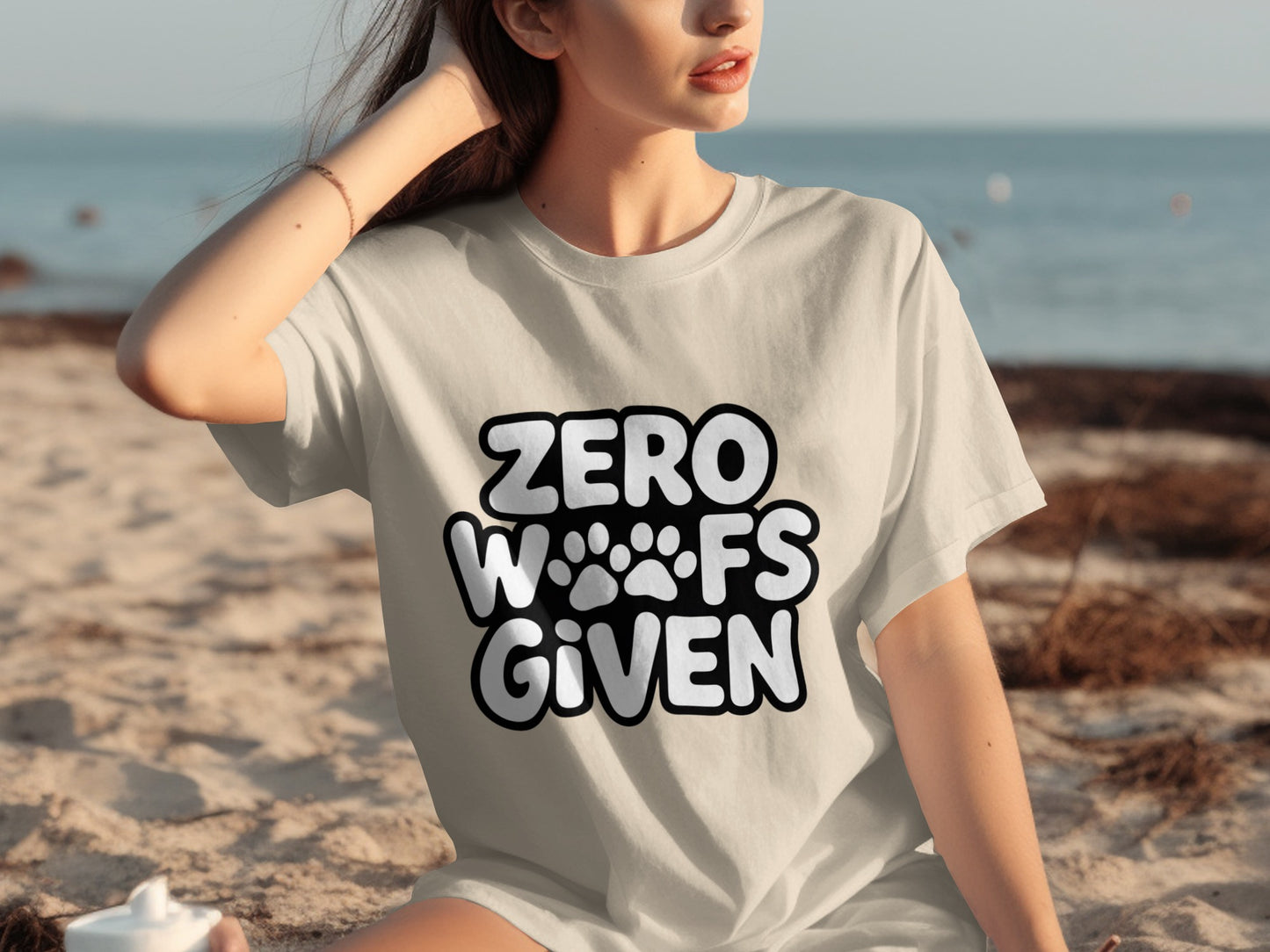 Zero Woofs Given Paw Print T-Shirt