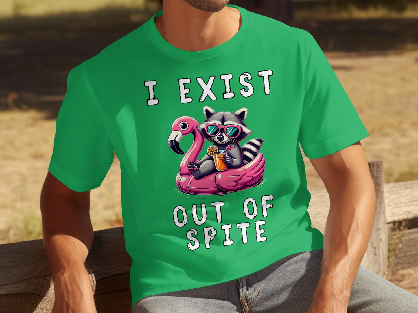 I Exist Out Of Spite Raccoon Graphic T-shirt