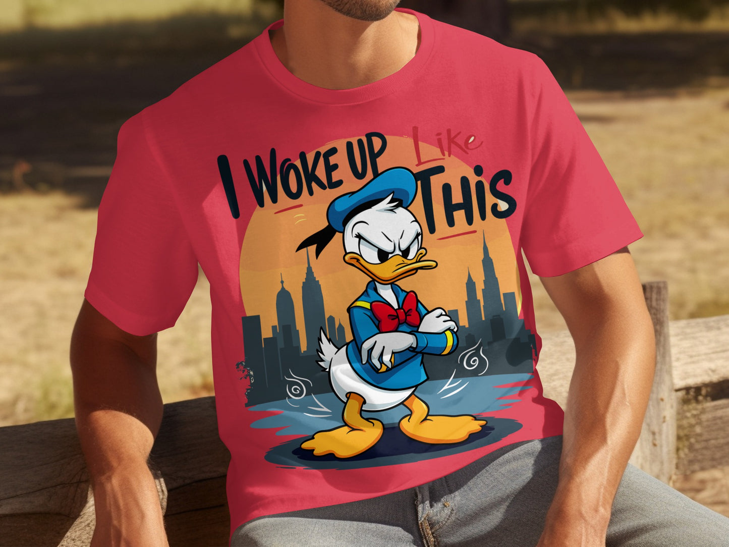 I Woke Up Like This Donald Duck Graphic Tee Shirt