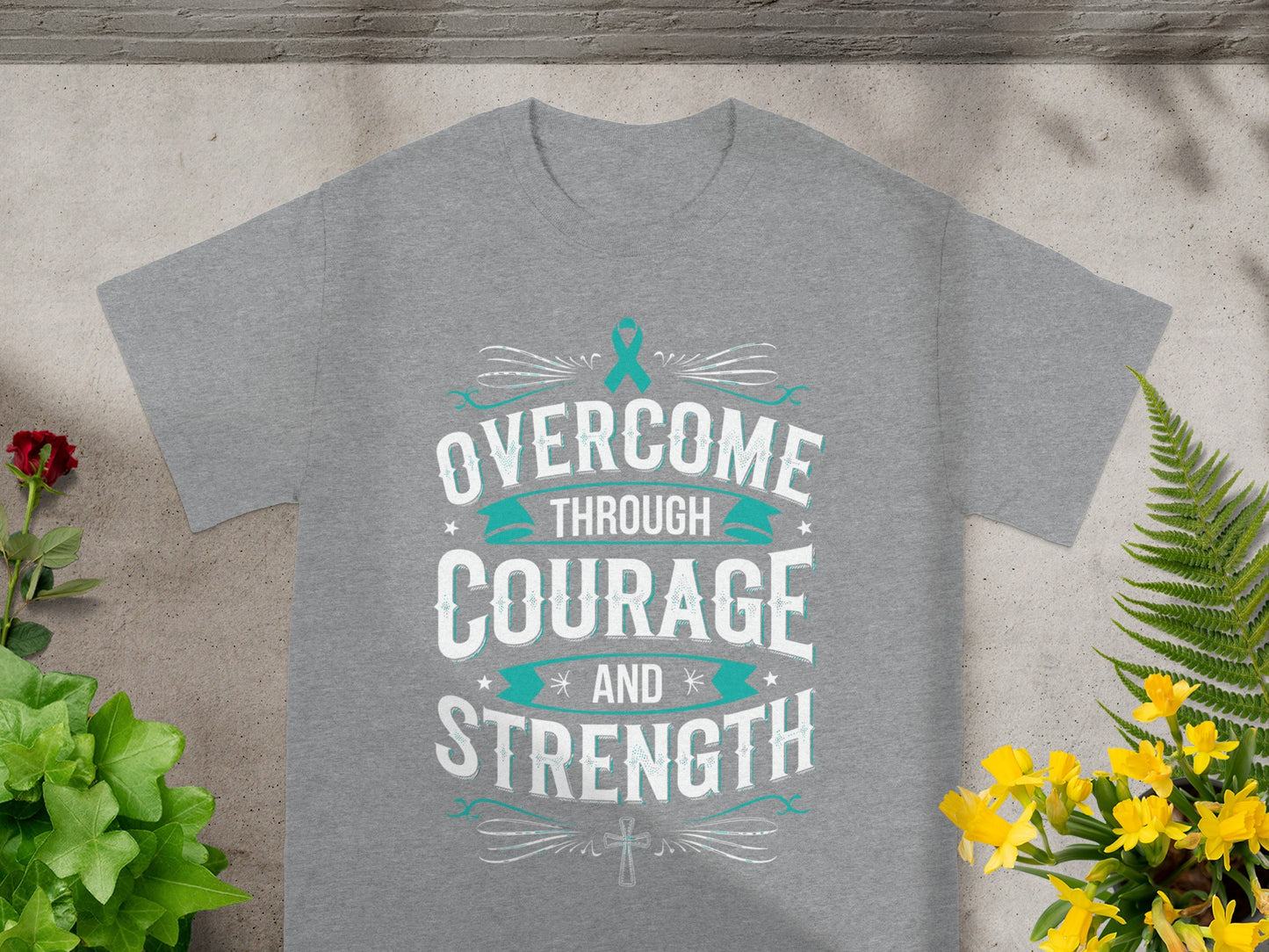 Overcome Through Courage and Strength T-shirt