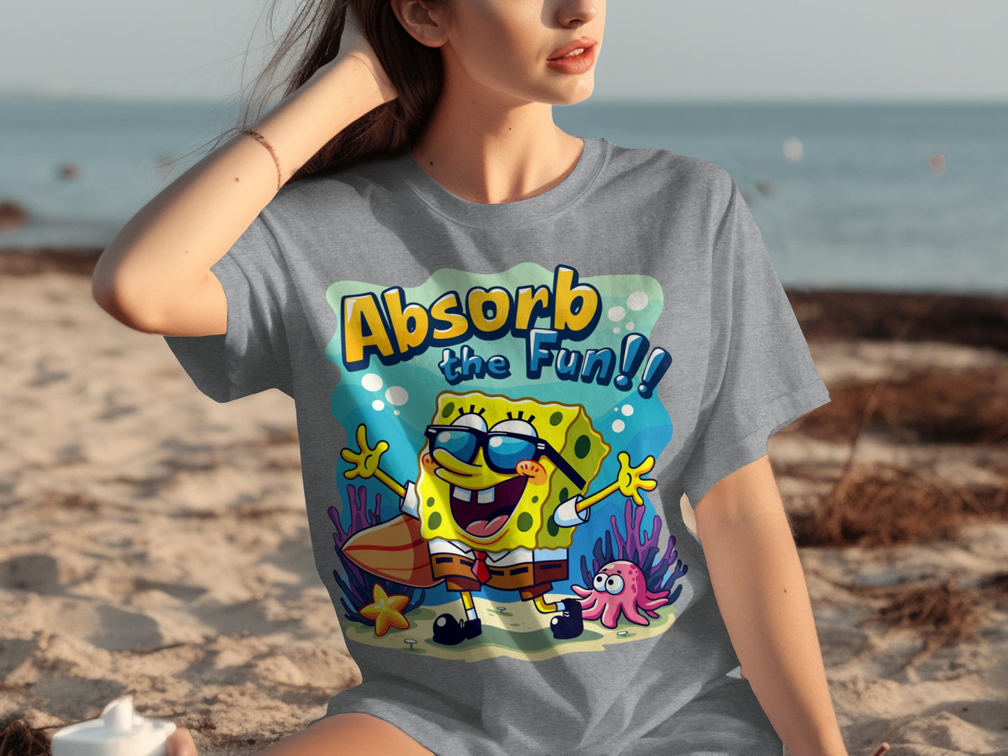 Absorb the Fun Spongebob Graphic Tee Shirt