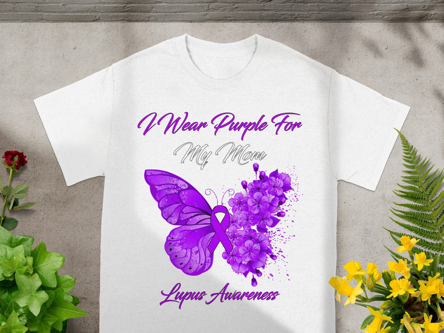 I Wear Purple For My Mom Lupus Awareness T-shirt