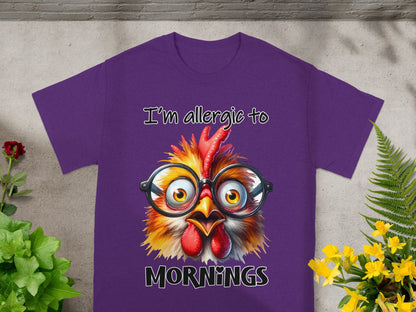 I'm Allergic to Mornings Funny Graphic T-Shirt