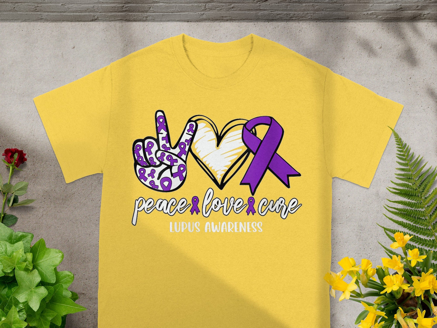 Peace Love Cure Lupus Awareness T-shirt Product