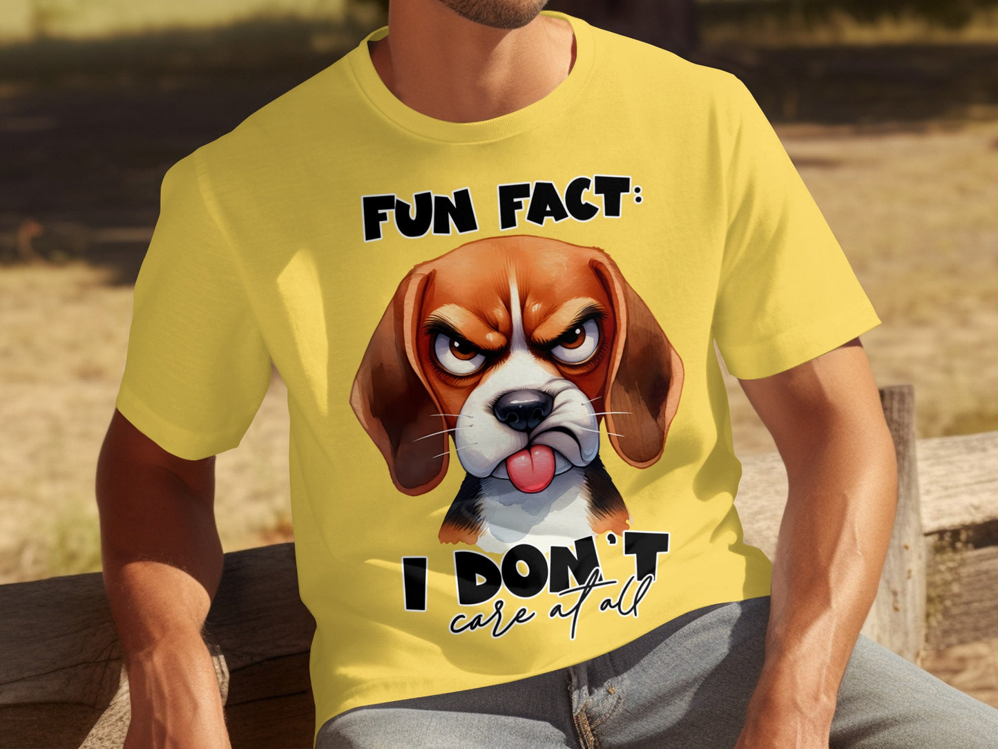 Fun Fact I Don't Care at All Angry Dog T-Shirt