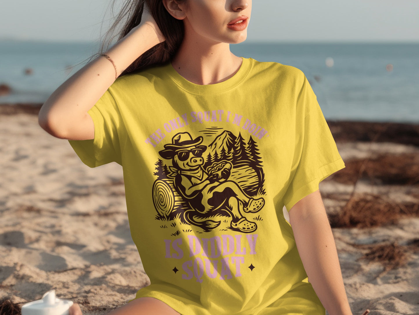 Funny Bear Doing Diddly Squat Graphic T-shirt