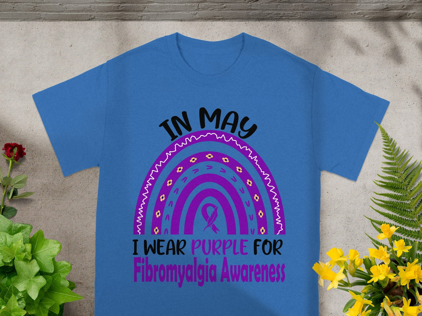 In May I Wear Purple For Fibromyalgia Awareness Shirt