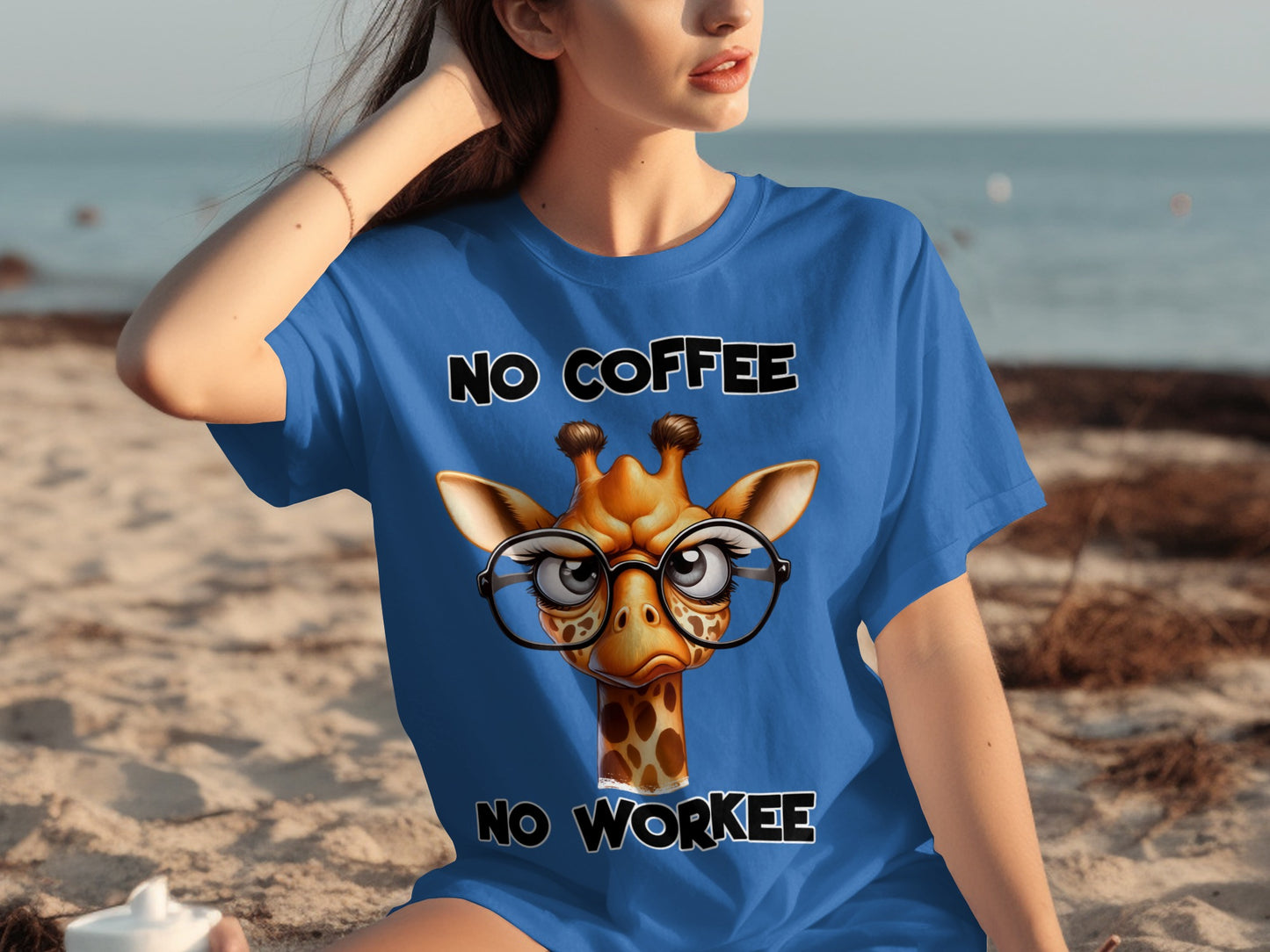 Funny Giraffe No Coffee No Workee Shirt