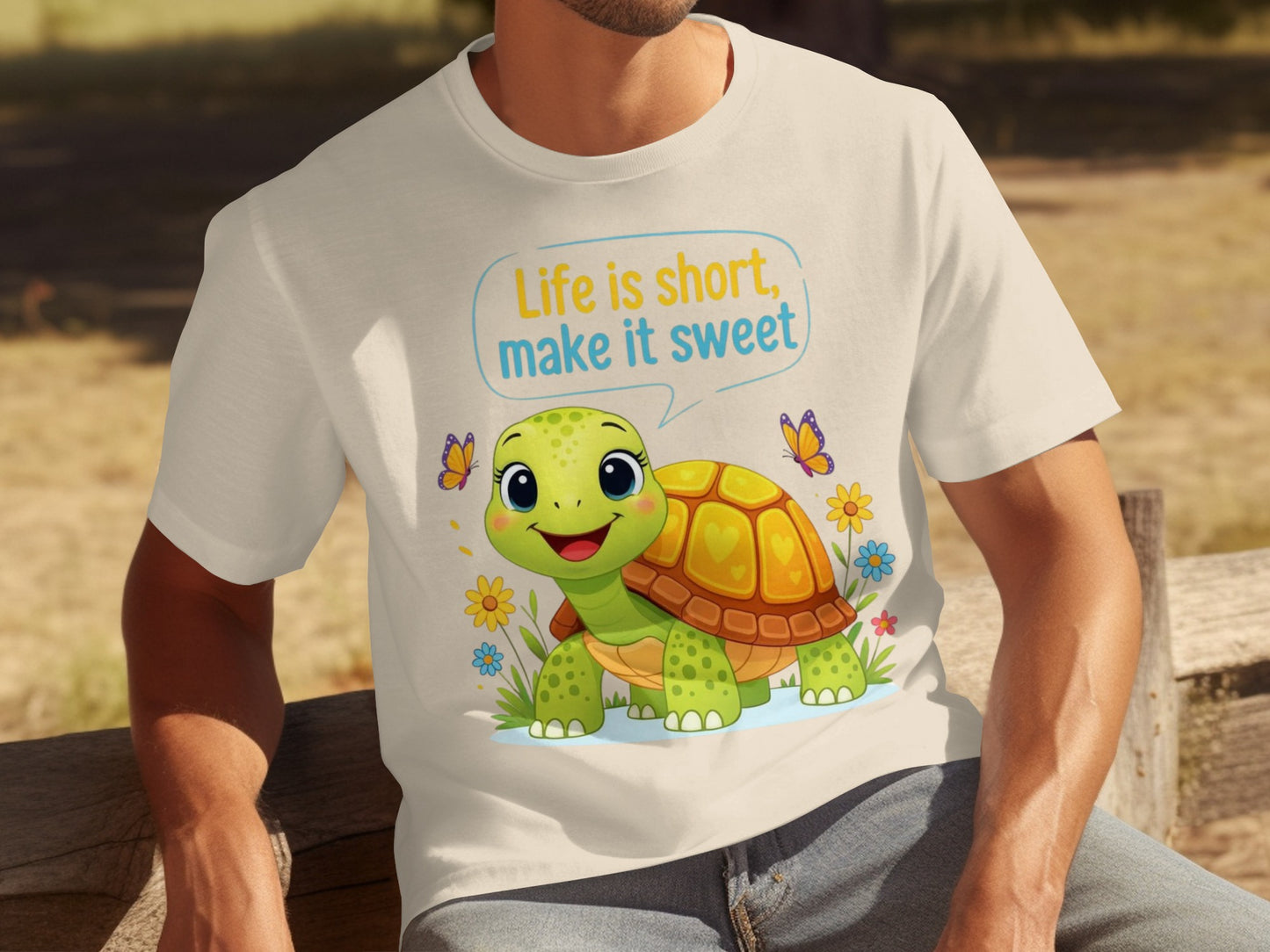 Life Is Short Make It Sweet Cute Turtle T-Shirt