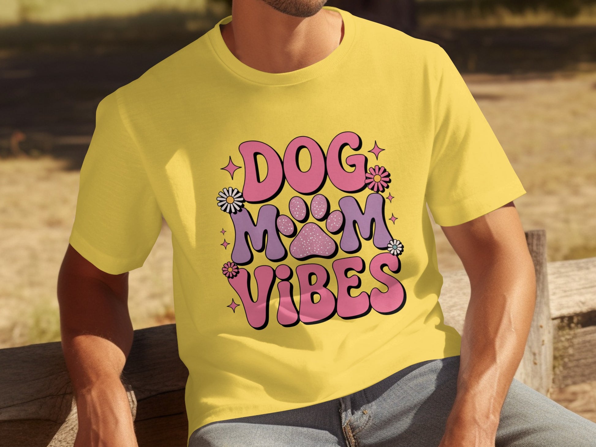 Dog Mom Vibes Graphic Tee for Pet Lovers Apparel