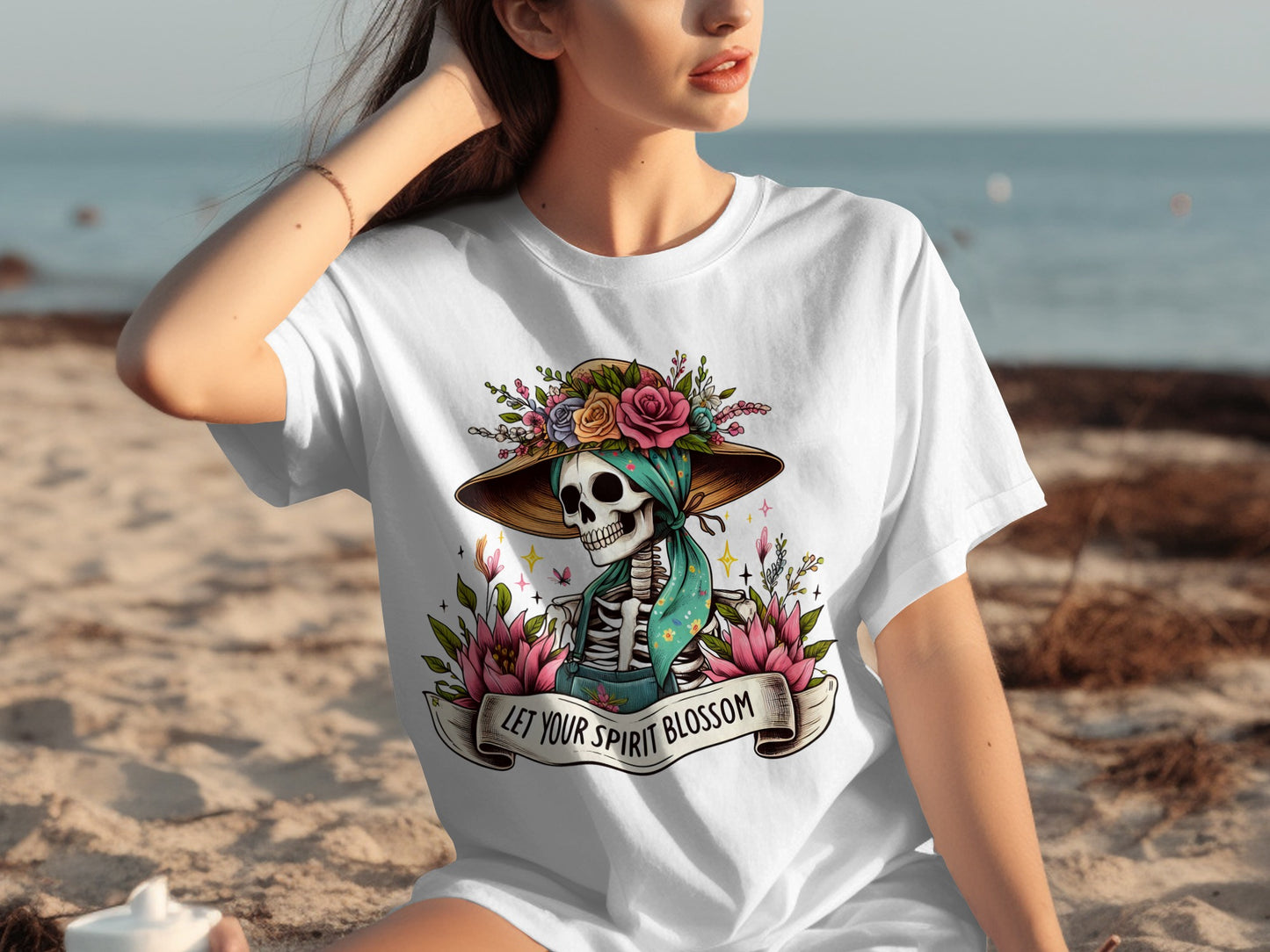 Let Your Spirit Blossom Day of the Dead T-Shirt