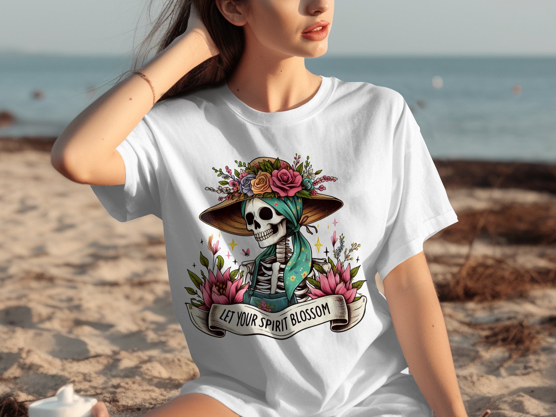 Let Your Spirit Blossom Day of the Dead T-Shirt