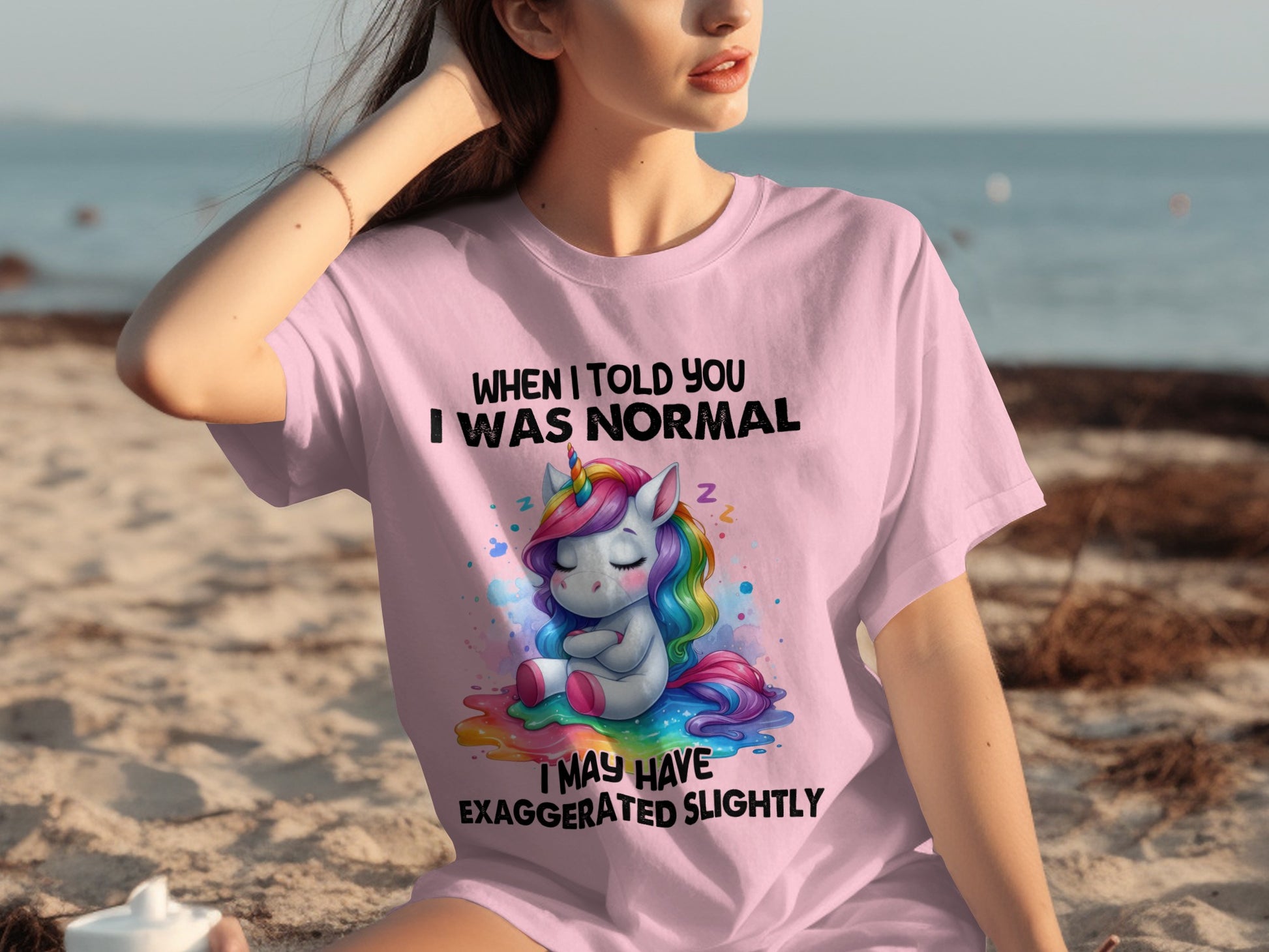 Funny Unicorn Exaggerated Slightly T-Shirt Apparel