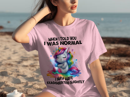 Funny Unicorn Exaggerated Slightly T-Shirt Apparel