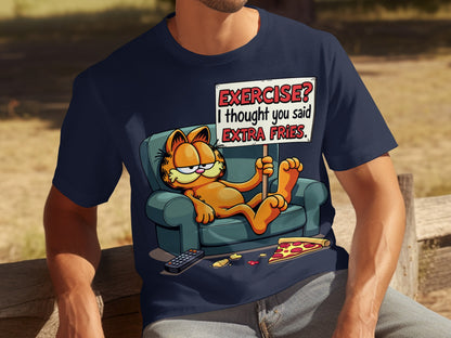 Exercise I Thought You Said Extra Fries Garfield T-Shirt