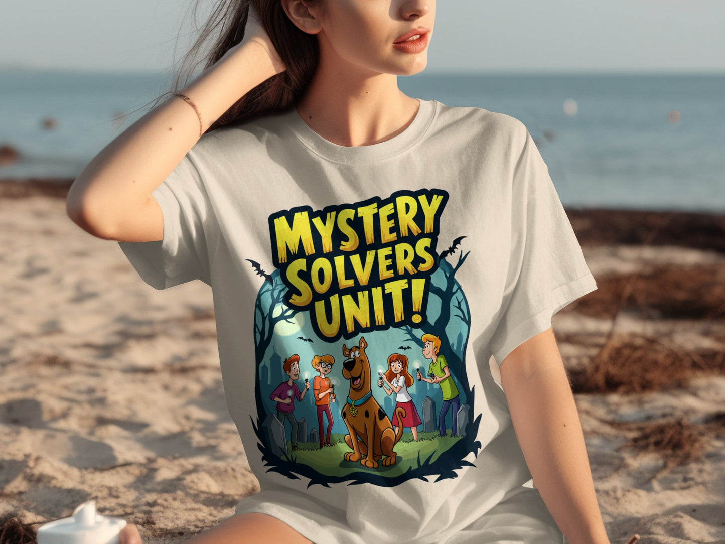 Mystery Solvers Unit Cartoon Graphic Tee Shirt