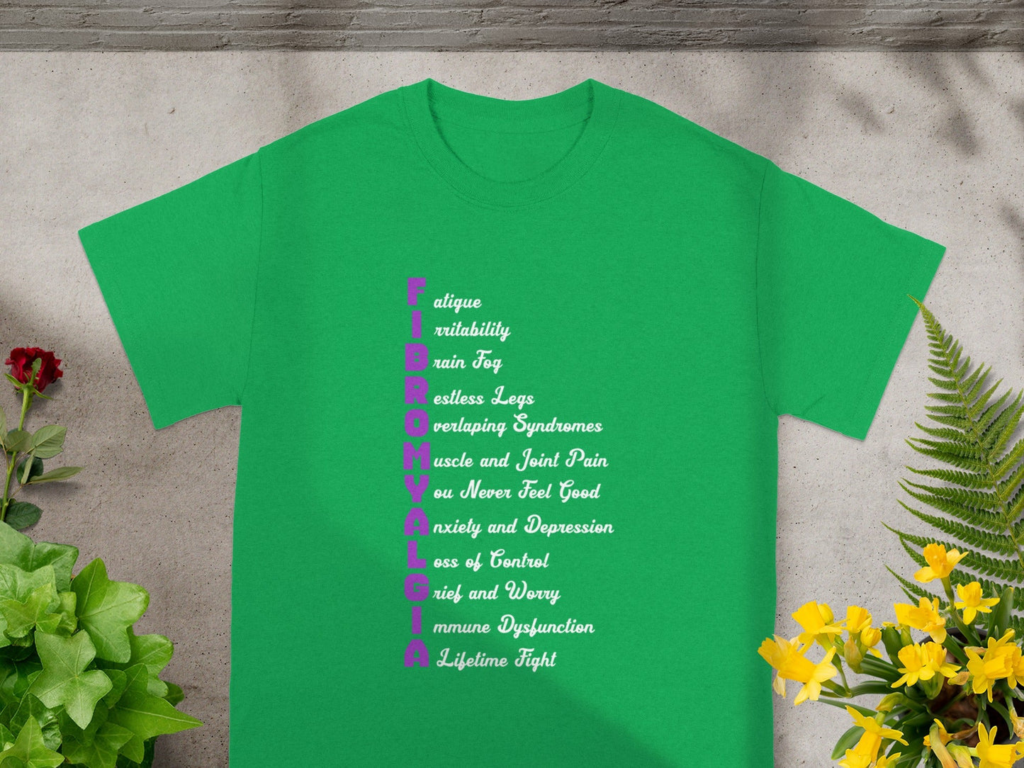Fibromyalgia Awareness Green T-shirt