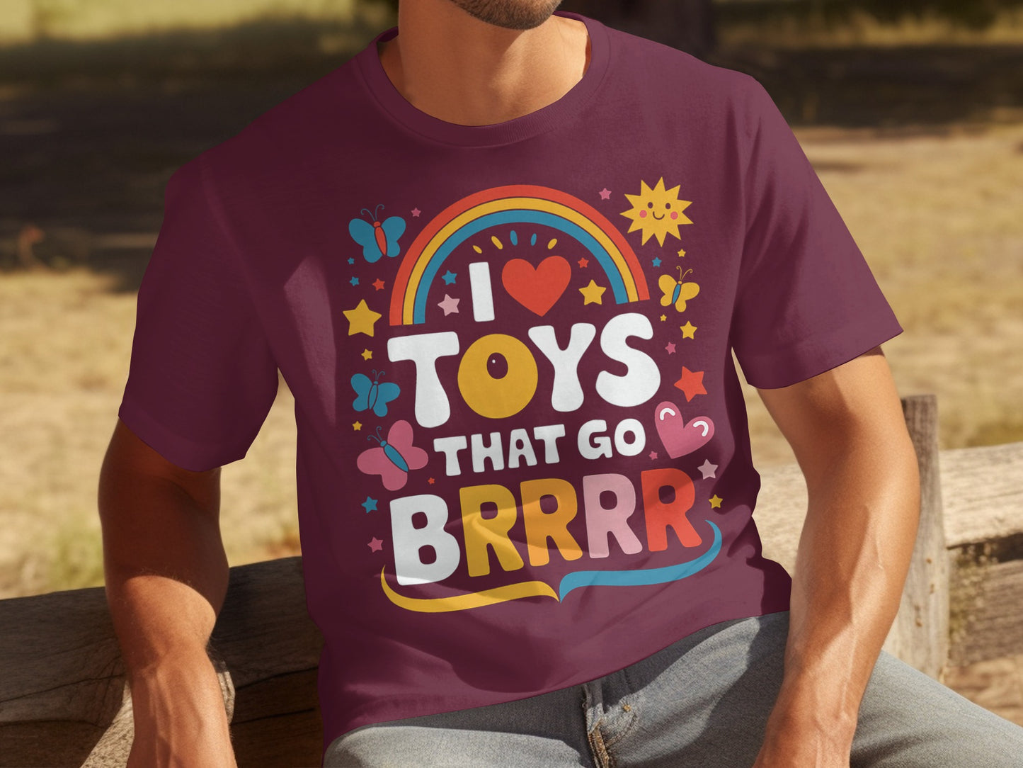 I Love Toys That Go BRRR Colorful Fun Shirt