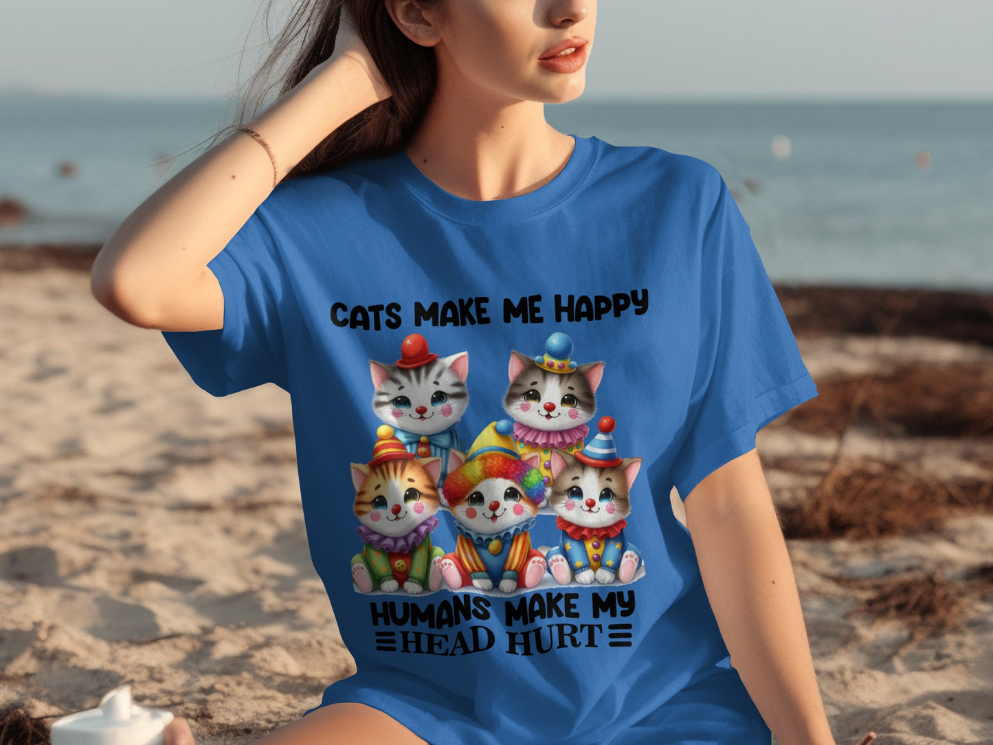 Cats Make Me Happy Humans Make My Head Hurt T-shirt