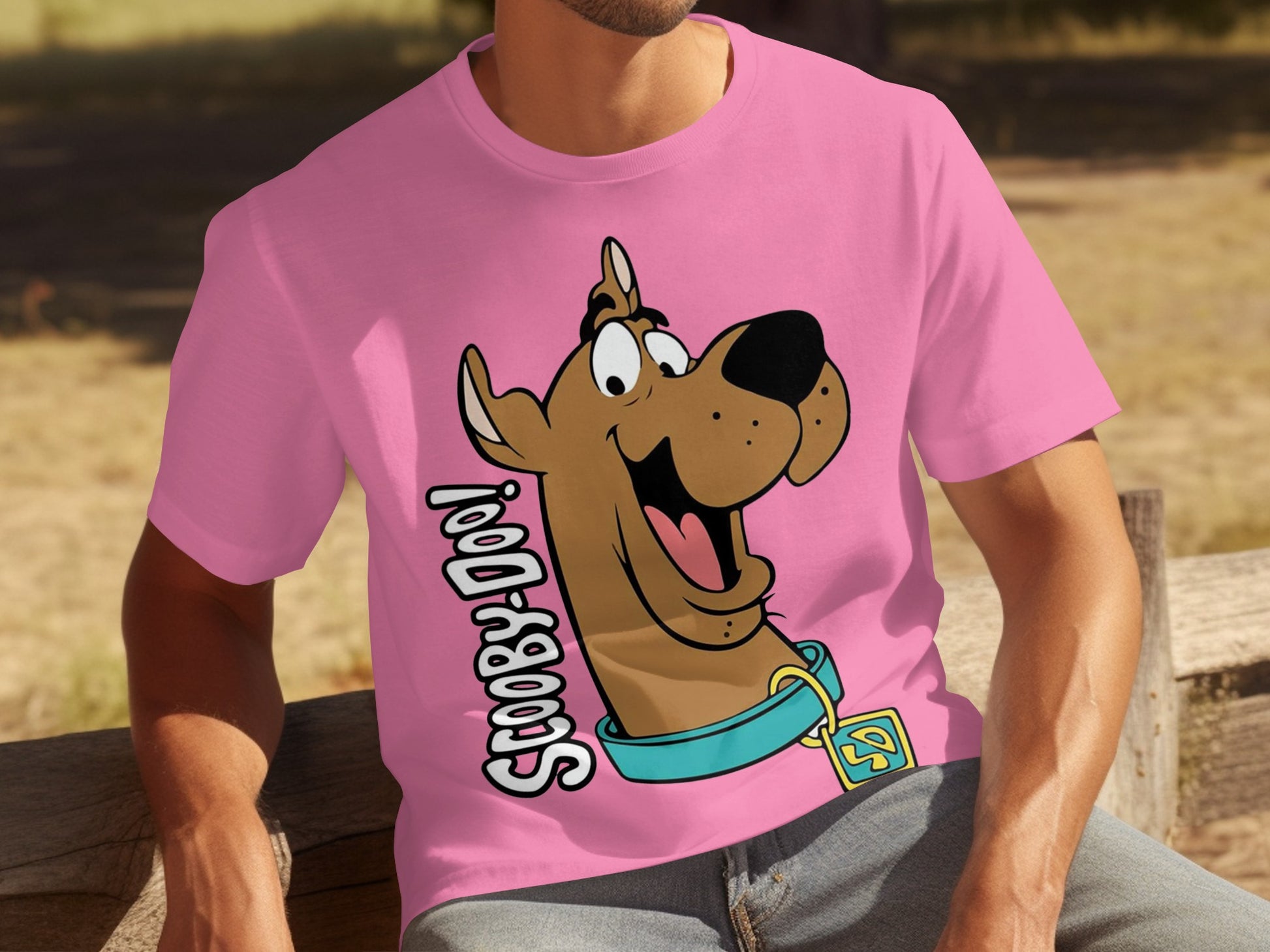 Scooby-Doo Character Pink Graphic Tee Shirt