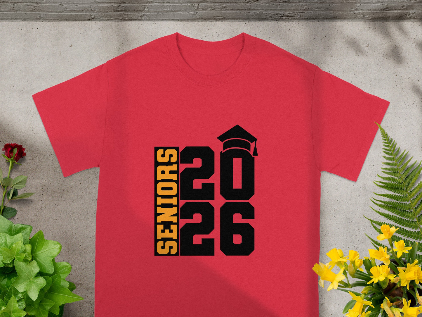 Seniors 2026 Graduation T-Shirt Black and Yellow Print
