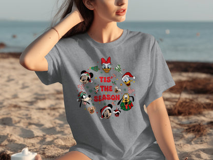 Tis' The Season Holiday Disney Characters T-shirt