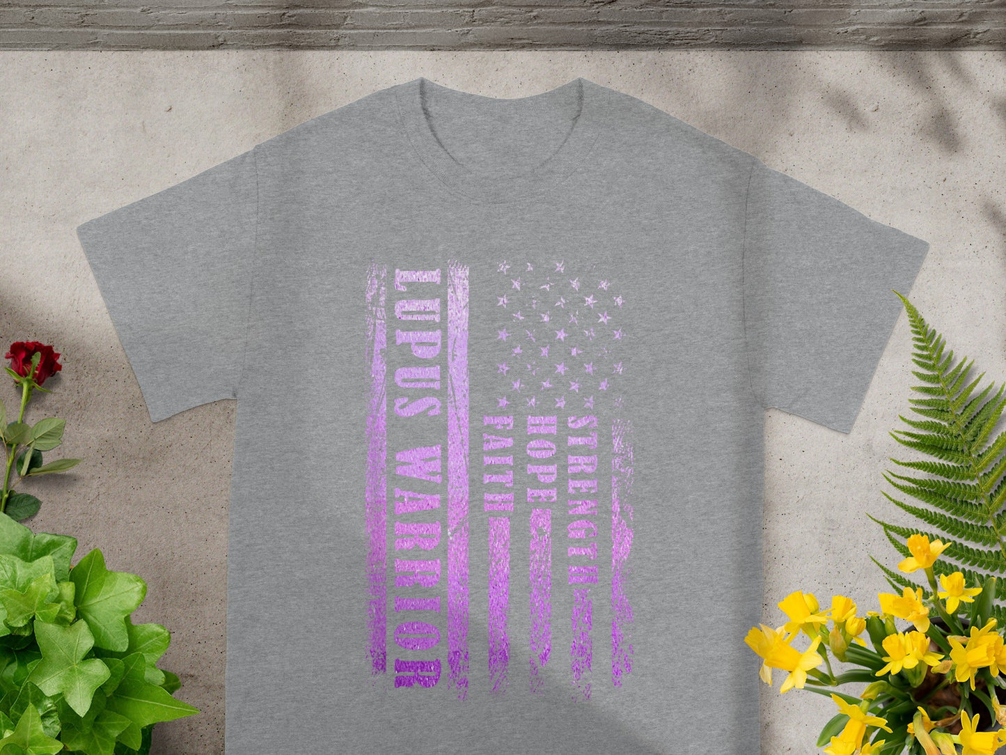 Lupus Warrior Strength Hope Faith Graphic T-Shirt