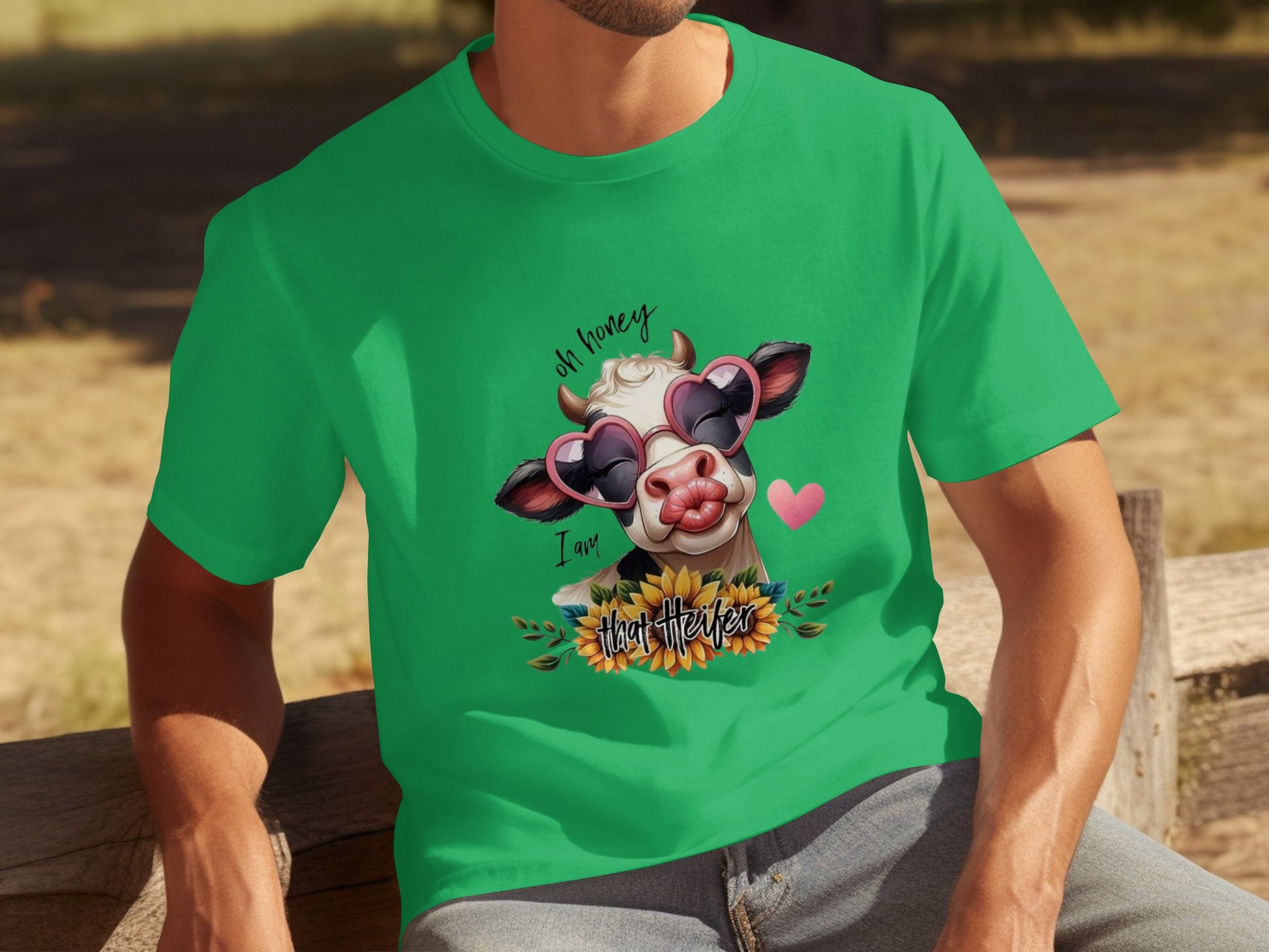 Oh Honey I Am That Heifer Funny Cow Graphic T-Shirt