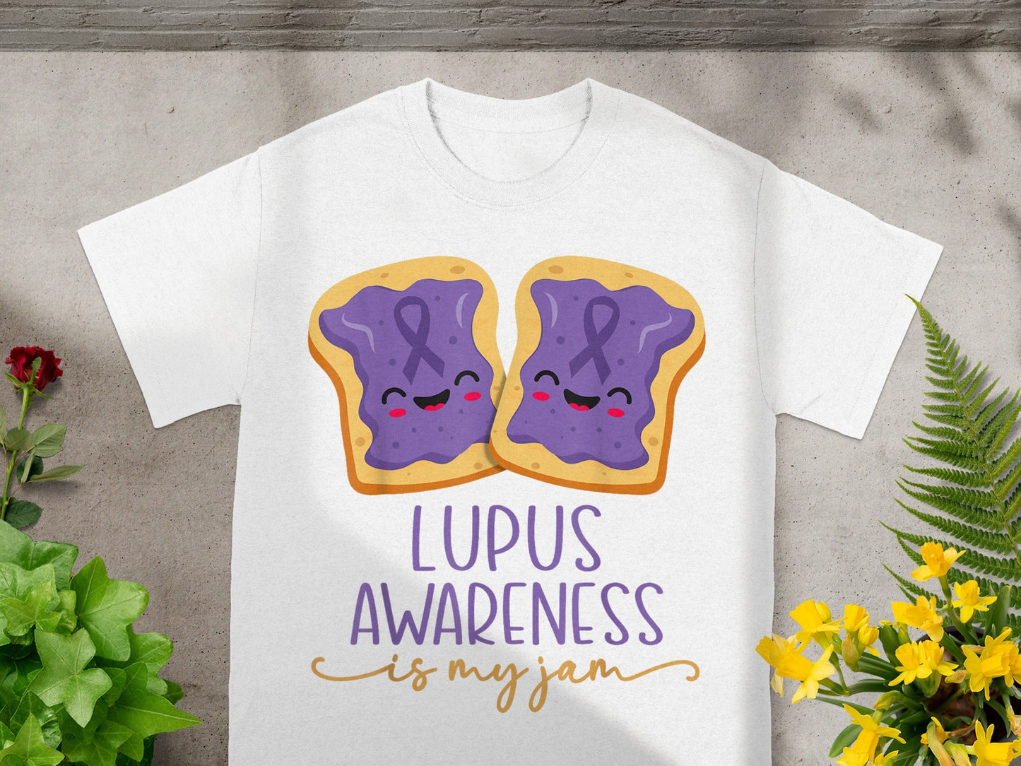 Lupus Awareness Is My Jam Cute Cartoon T-shirt