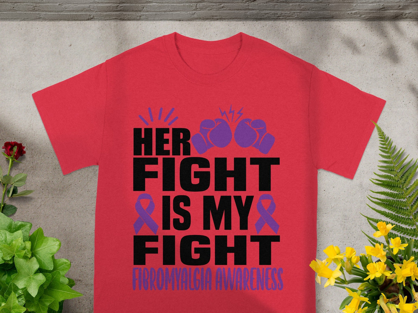 Her Fight Is My Fight Fibromyalgia Awareness Shirt