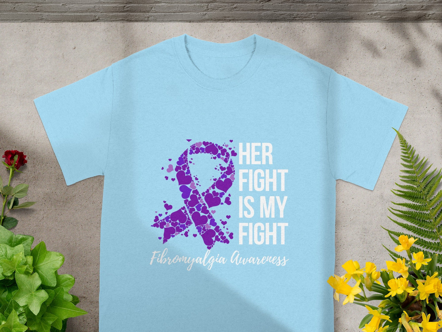 Her Fight Is My Fight Fibromyalgia Awareness Shirt