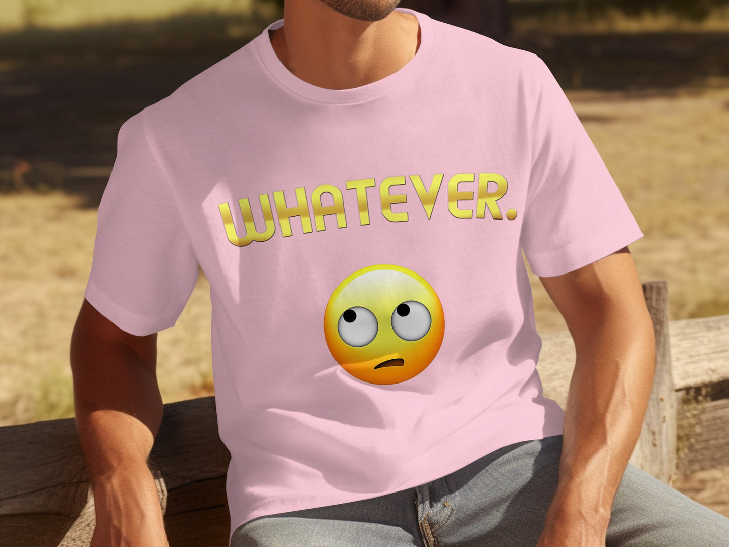 Whatever Rolling Eyes Emoji Graphic T-shirt
