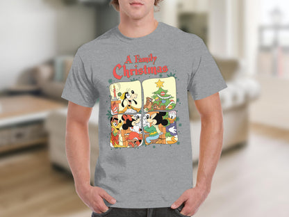 A Family Christmas Cartoon Character Graphic Tee