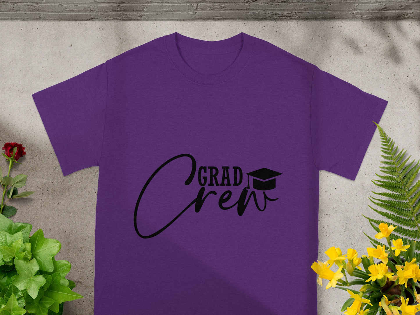 Grad Crew Graphic Print T-Shirt for Graduation