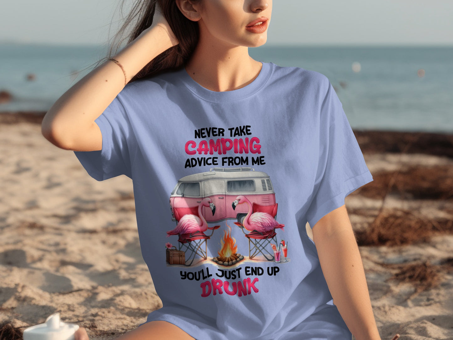 Never Take Camping Advice From Me Funny Shirt