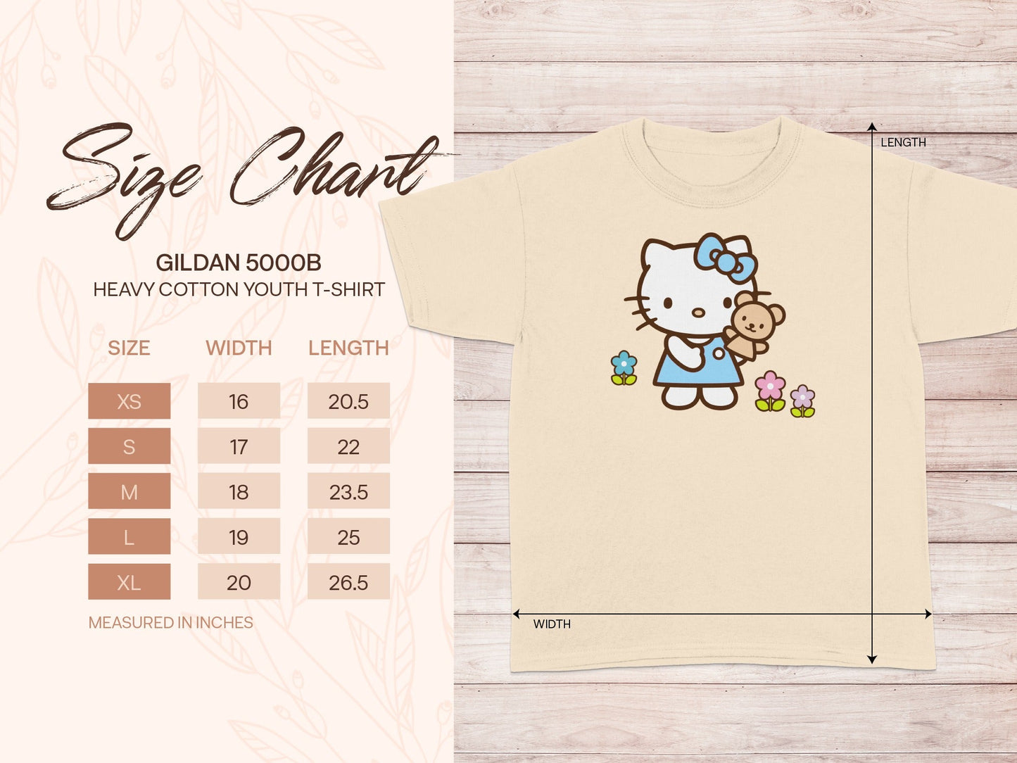 GILDAN 5000B Youth T-Shirt Cute Feline Character product type