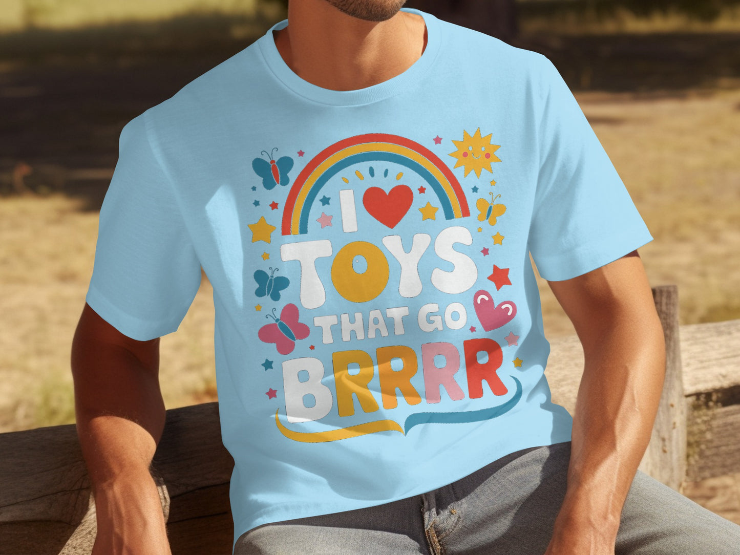 I Love Toys That Go BRRRR Cute Fun Graphic Shirt