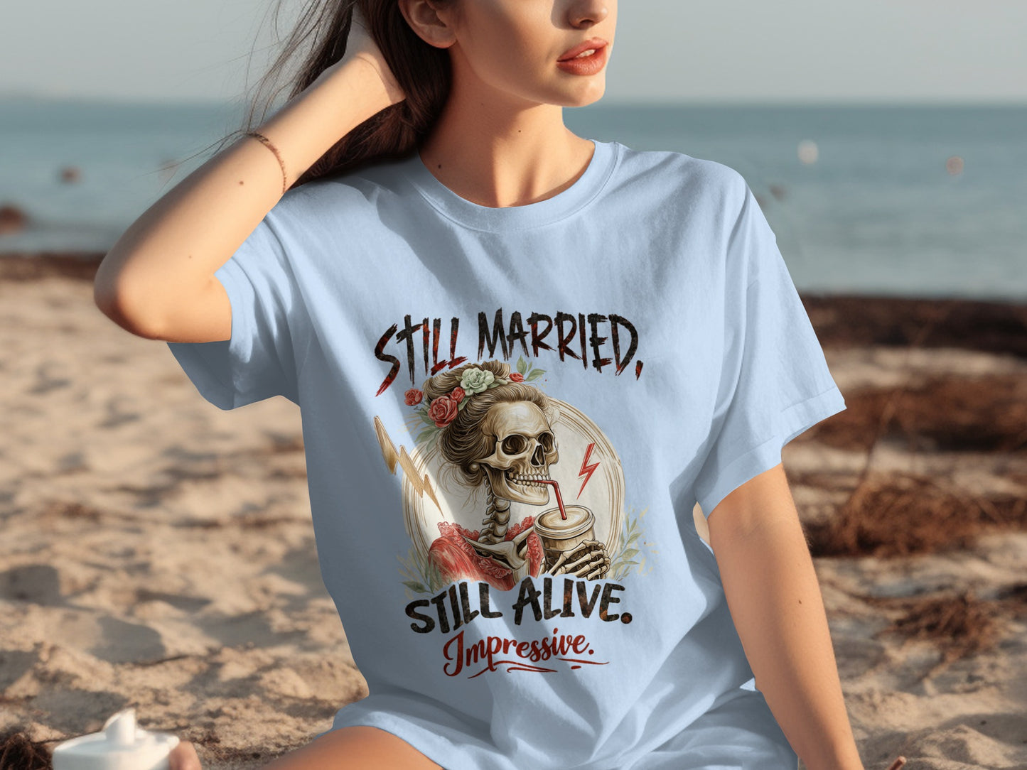 Still Married Still Alive Impressive Skeleton Shirt